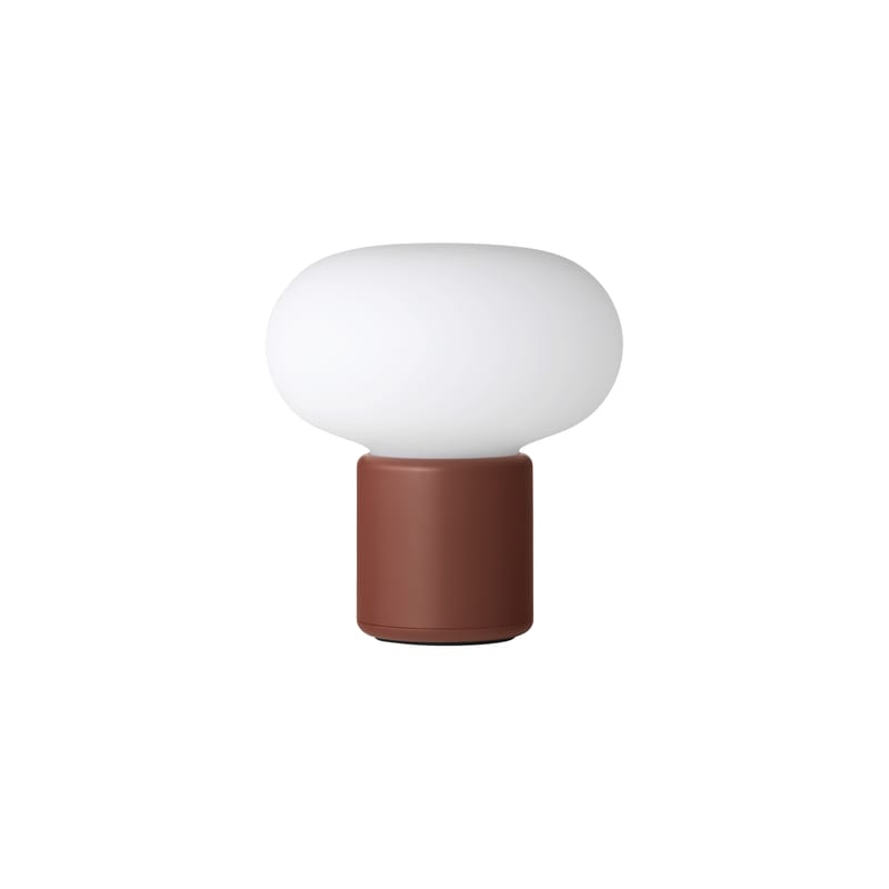 Luminaire - Lampes de table - Lampe extérieur sans fil rechargeable Karl-Johan LED plastique rouge - NEW WORKS - Rouge terre - ABS, Polyéthylène