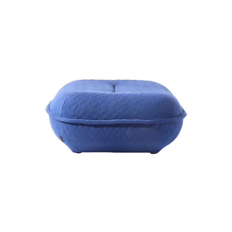 Mobilier - Poufs - Pouf Puff tissu bleu / 95 x 80 x H 35 cm - Matelassé - Pols Potten - Bleu (matelassé) -  Plumes, Hêtre, Mousse, Tissu polyester