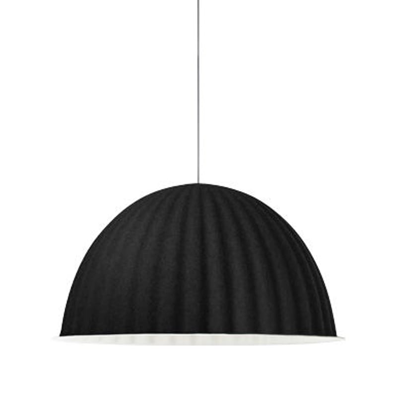 Luminaire - Suspensions - Suspension acoustique Under the bell tissu noir / Feutre - Ø 82 cm - Muuto - Noir - Feutre recyclé
