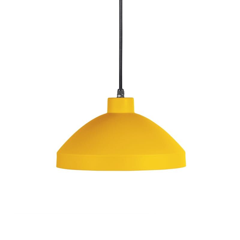 Luminaire - Suspensions - Suspension d\'extérieur Pría métal jaune / Ø 28,8 cm - Câble avec prise (branchement secteur) - EASY LIGHT by Carpyen  - Jaune Mimosa - Métal