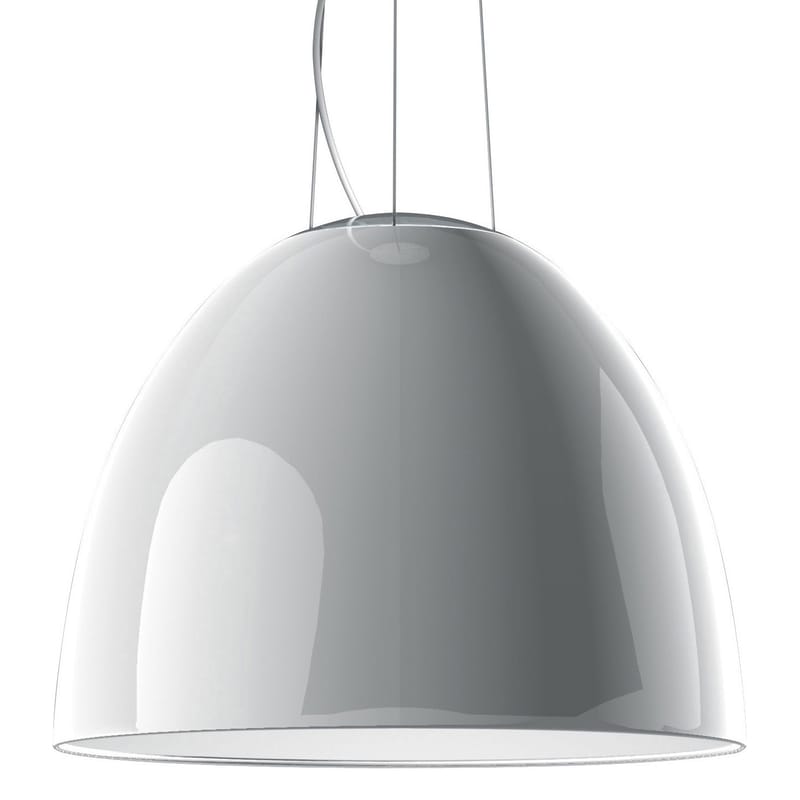 Luminaire - Suspensions - Suspension Nur Gloss métal blanc Ø 55 cm - Version laquée - Artemide - Blanc brillant - Halogène - Aluminium verni
