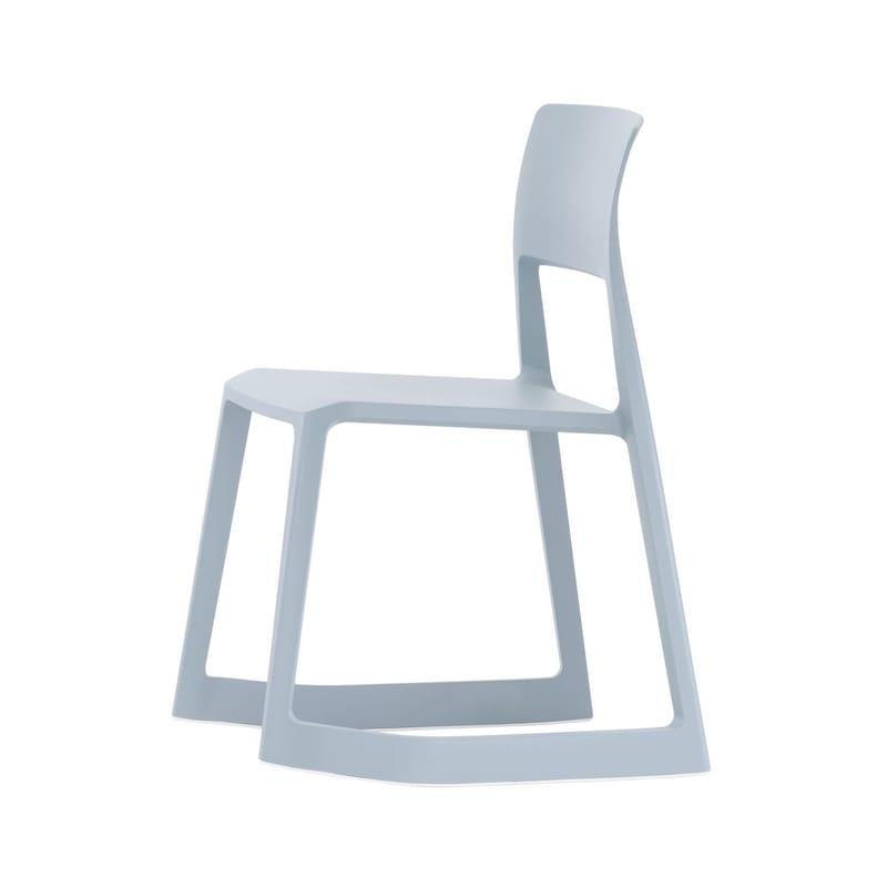 Mobilier - Chaises, fauteuils de salle à manger - Chaise Tip Ton plastique bleu gris / Inclinable & ergonomique - Vitra - Gris bleuté - Polypropylène