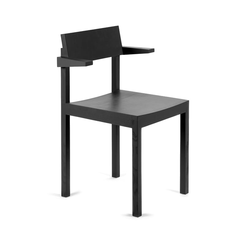 Mobilier - Chaises, fauteuils de salle à manger - Fauteuil Silent bois noir - valerie objects - Charbon - Frêne
