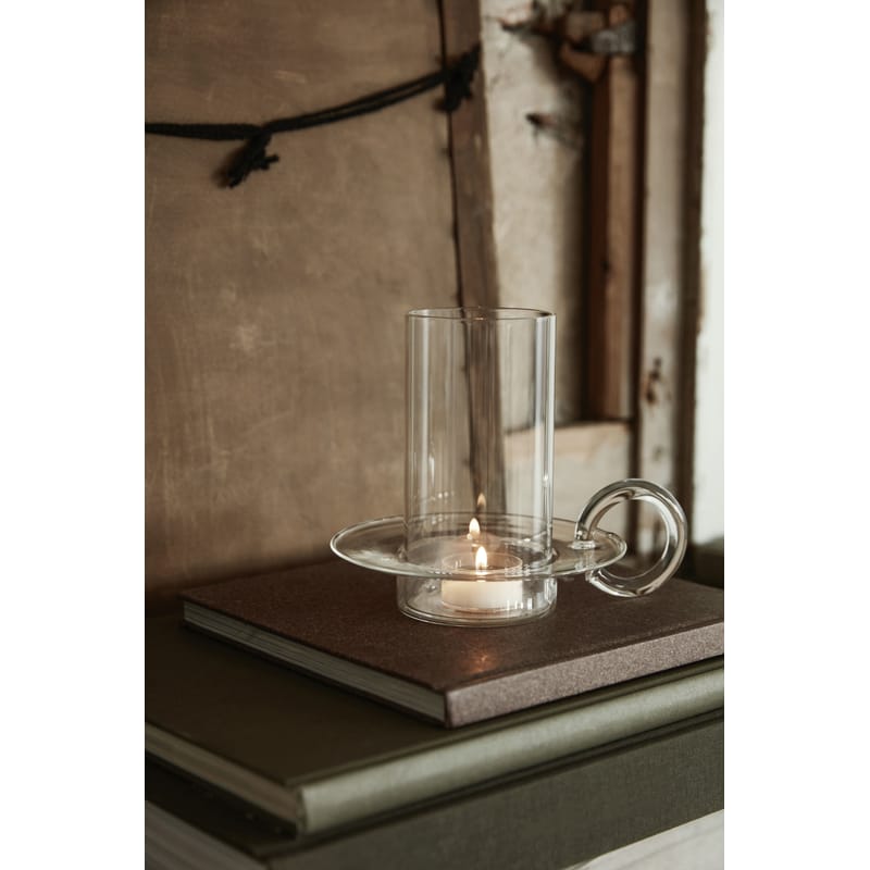 Portacandele Singolo in Vetro Trasparente Alexia 1 Candela 15,5 cm