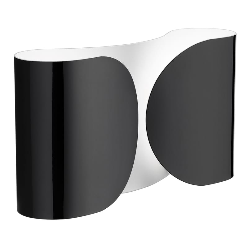 Luminaire - Appliques - Applique Foglio métal noir / L 37 cm - Flos - Noir brillant - Acier