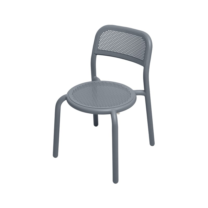 Mobilier - Chaises, fauteuils de salle à manger - Chaise empilable Toní métal gris - Fatboy - Gris Eléphant - Aluminium peinture poudre