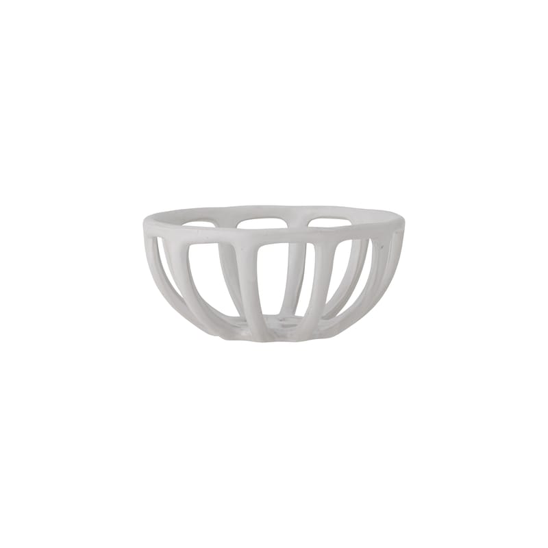Table et cuisine - Corbeilles, centres de table - Corbeille Foligno céramique blanc / Ø 16 x H 7,5 cm - Bloomingville - Ø 16 cm / Blanc - Grès