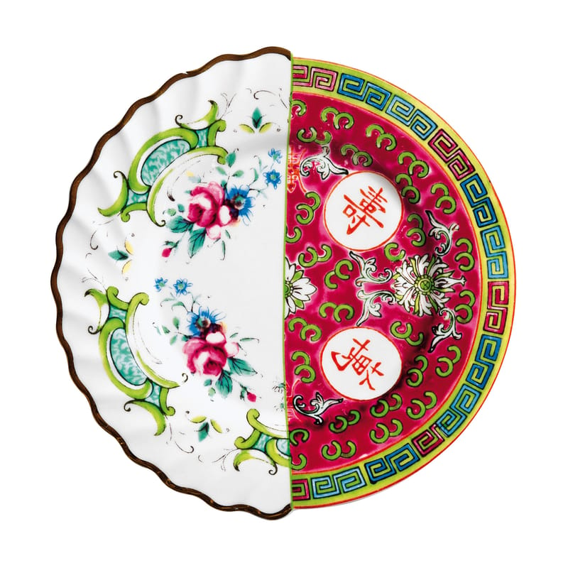 Tisch und Küche - Teller - Dessertteller Hybrid Eudossia keramik bunt Ø 20 cm - Seletti - Eudossia - Porzellan