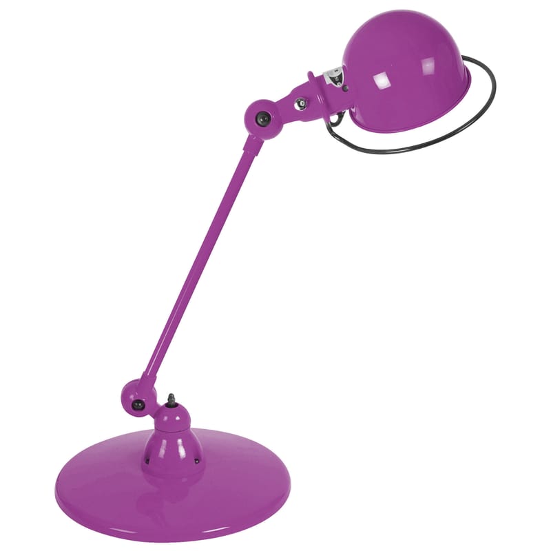 Décoration - Pour les enfants - Lampe de table Loft métal violet / 1 bras - L 60 cm - Jieldé - Violet brillant - Acier inoxydable