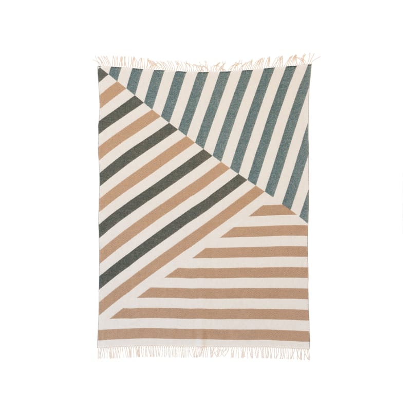 Biancheria per la casa - Biancheria da letto - Plaid Brush tessuto multicolore / 200 x 150 cm - raawii - Bianco / Cervo / Onice - Cachemire, Lana