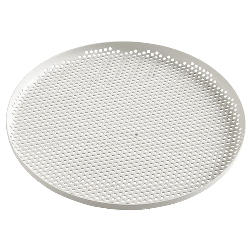 Table et cuisine - Plateaux et plats de service - Plateau perforated métal gris / Large - Ø 35 cm - Hay - Gris clair - Aluminium perforé