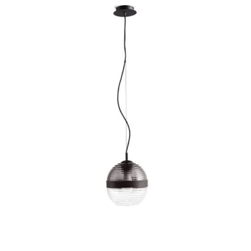 Luminaire - Suspensions - Suspension Cord Small verre gris / Ø 22 cm - Cappellini - Gris - Verre