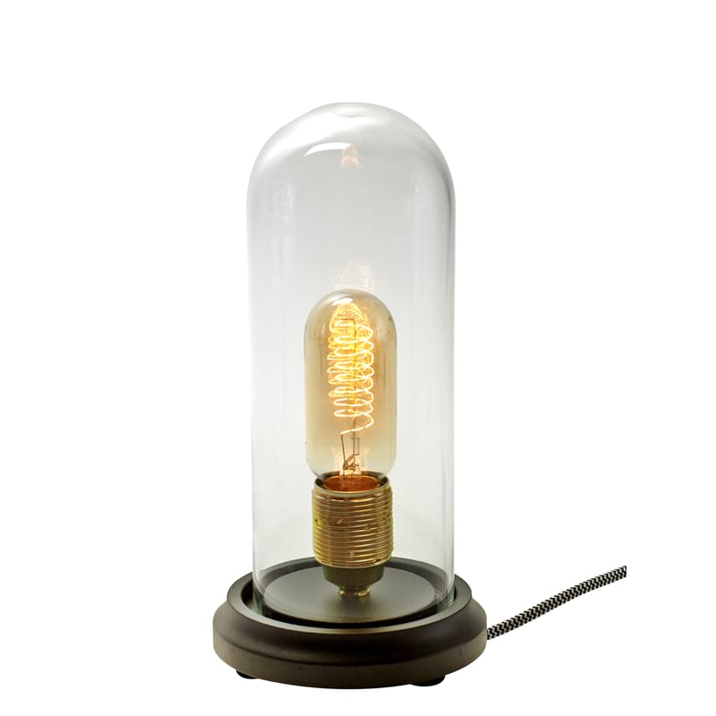 Lighting - Table Lamps - Globe Table lamp glass transparent H 25 cm - Bulb not included - Serax - H 25 cm - Glass, Wood