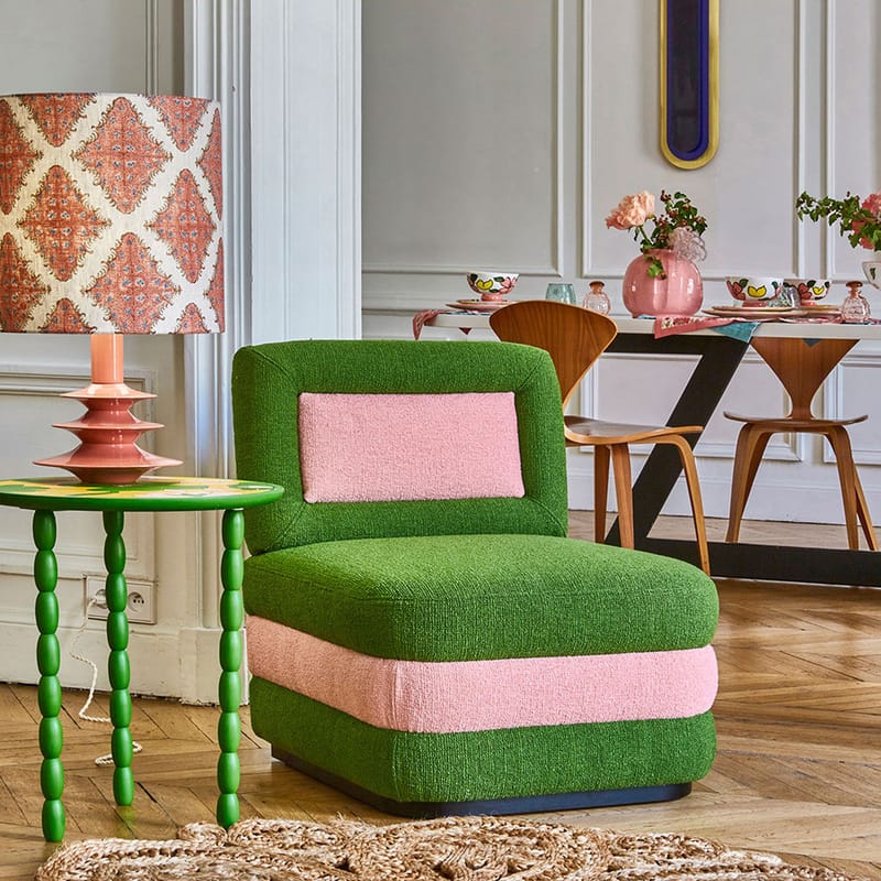 Green and store white table lamps