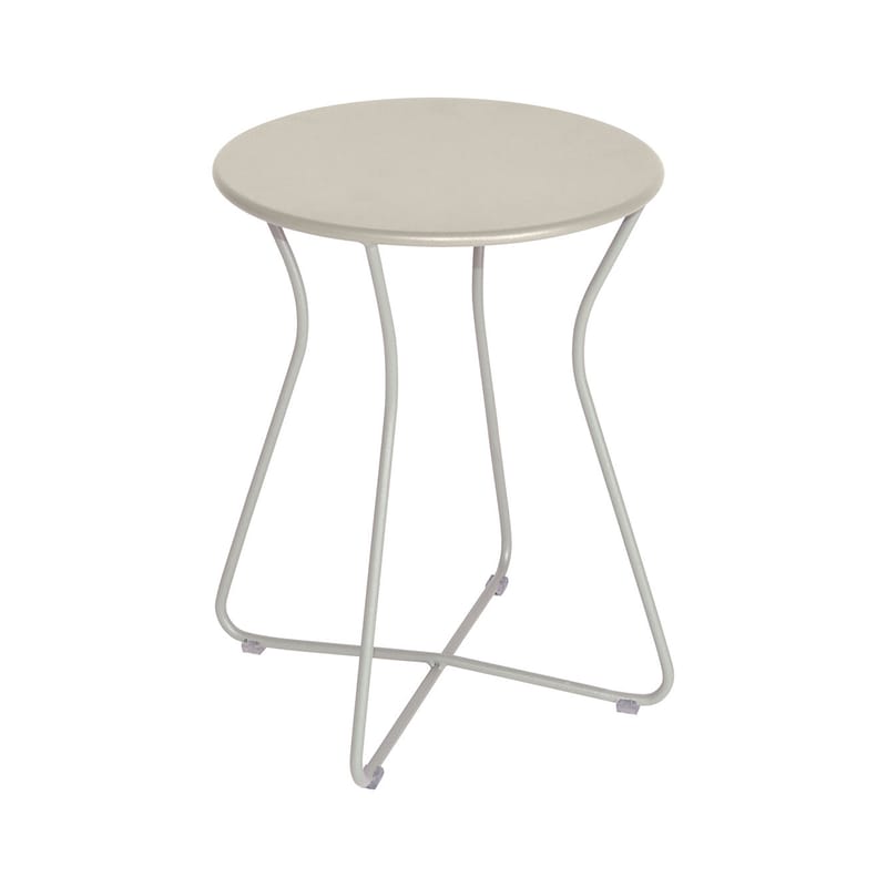 Mobilier - Tables basses - Tabouret Cocotte métal gris / Table d\'appoint - H 45 cm - Fermob - Gris argile - Acier
