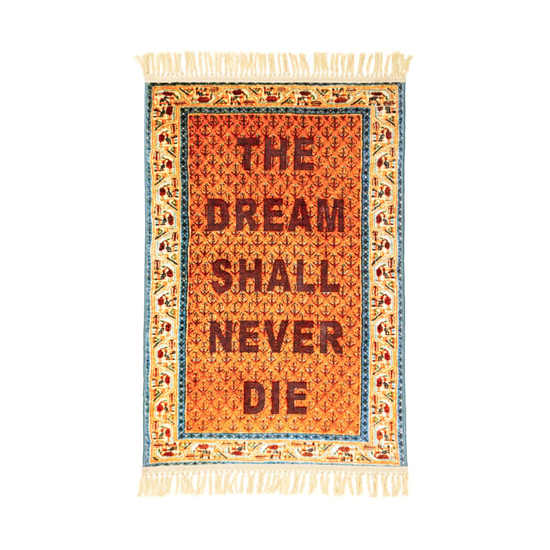 Dekoration - Teppiche - Teppich Burnt - The Dream textil bunt / 80 x 120 cm - Durch Verbrennung erhaltene Beschriftung - Seletti - The Dream - Polyesterfaser