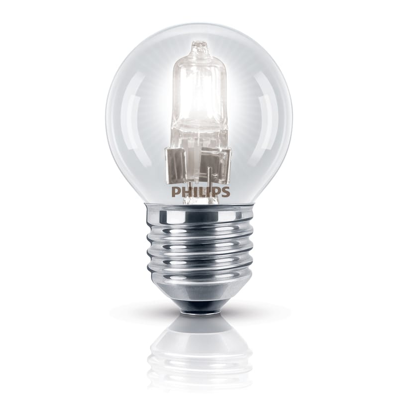 Luminaire - Ampoules et accessoires - Ampoule Eco-halogène E27 EcoClassic Sphérique verre transparent / 18W (23W) - 204 lumen - Philips - 18W (23W) - Métal, Verre