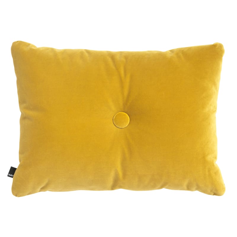 Décoration - Coussins - Coussin Dot - Velours tissu jaune / 60 x 45 cm - Hay - Jaune - Coton (velours)