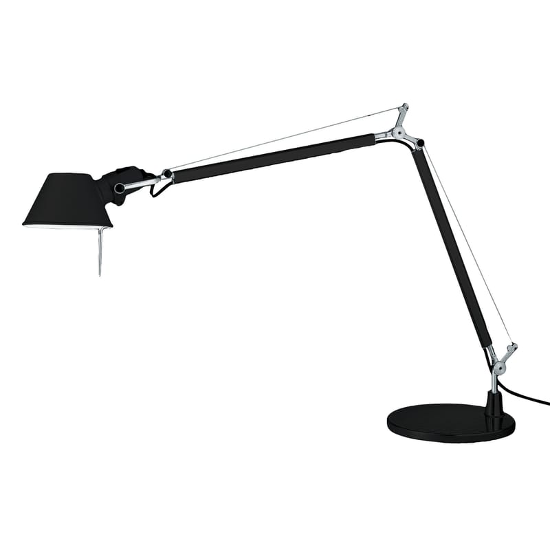 Luminaire - Lampes de table - Lampe de table Tolomeo Fluo métal noir - Artemide - Noir - Aluminium peint