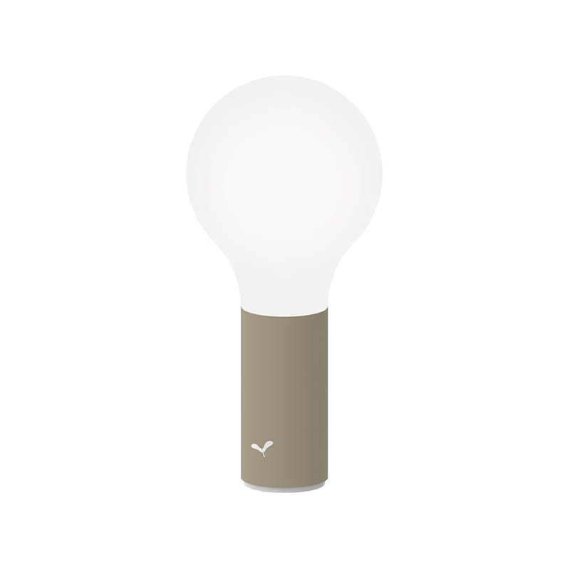 Luminaire - Appliques - Lampe extérieur sans fil rechargeable Aplô LED métal beige - Fermob - Muscade - Aluminium, Polycarbonate