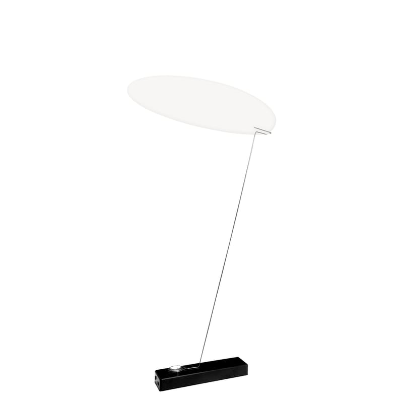 Luminaire - LED - Lampe sans fil rechargeable Koyoo LED métal papier blanc / Papier - USB - Ingo Maurer - Blanc / Base noire - Aluminium peint, Fil de fer, Papier