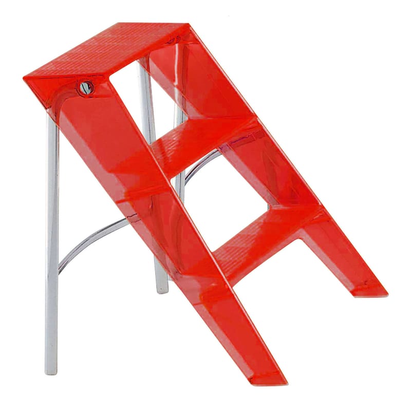 Furniture - Miscellaneous furniture - Upper Stepladder plastic material red - Kartell - red orange - Polycarbonate