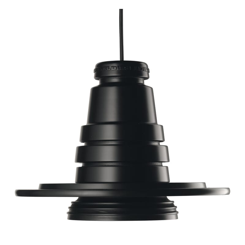 Luminaire - Suspensions - Suspension Tool plastique noir - Diesel with Foscarini - Ø 13 cm - Noir - Gomme de silicone