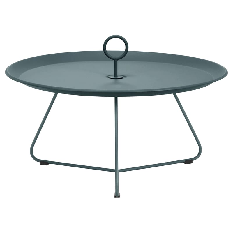 Mobilier - Tables basses - Table basse Eyelet Large métal vert / Ø 70 x H 35 cm - Houe - Vert sapin - Métal laqué époxy