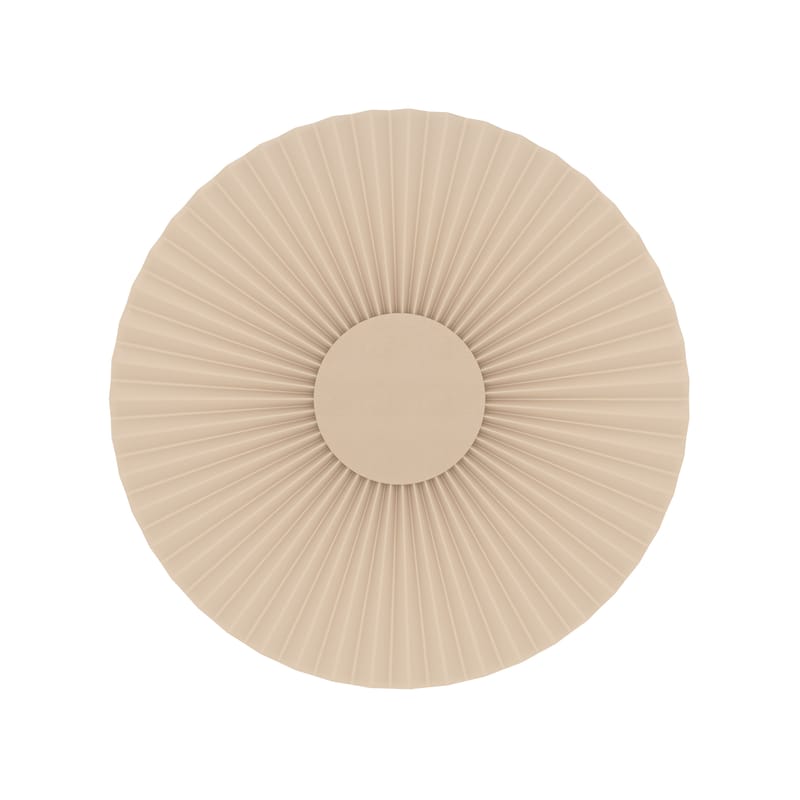 Luminaire - Appliques - Applique Carmen LED tissu beige /Ø 50 cm - Hartô - Champagne - Métal laqué, Tissu plissé