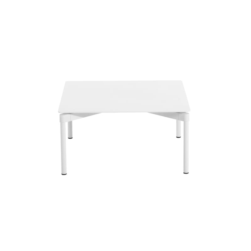White aluminium coffee on sale table