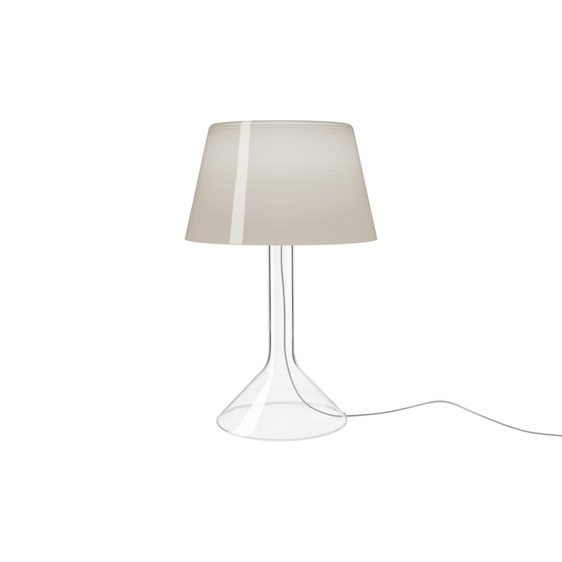 Luminaire - Lampes de table - Lampe de table Chapeaux LED verre gris / Ø 29 x H 47 cm - Foscarini - Gris - Verre borosilicaté, Verre soufflé