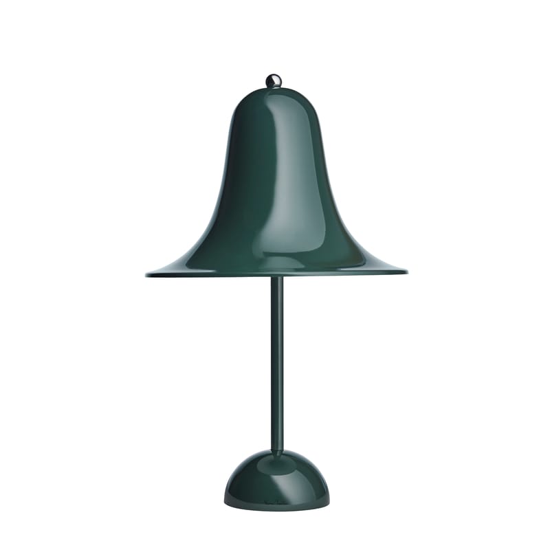Décoration - Pour les enfants - Lampe de table Pantop métal vert / Ø 23 cm - Verner Panton (1980) - Verpan - Vert foncé (brillant) - Métal peint