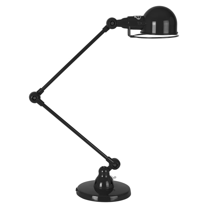 Décoration - Pour les enfants - Lampe de table Signal métal noir / 2 bras - H max 60 cm - Jieldé - Noir brillant - Acier inoxydable