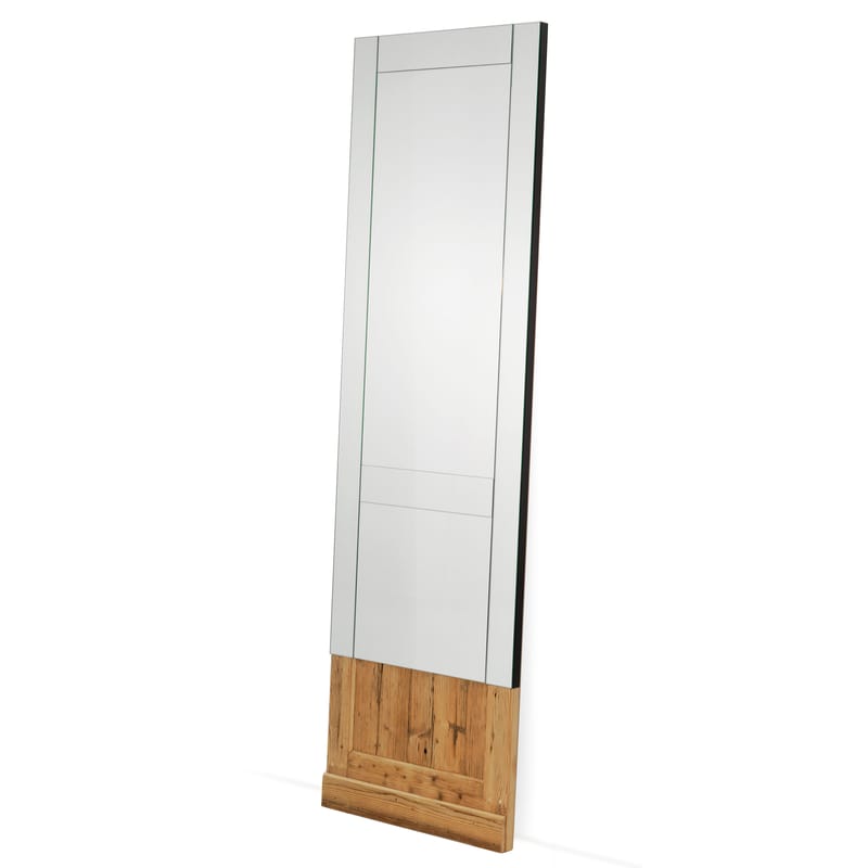 Decoration - Mirrors - Don\'t Open Mirror glass mirror natural wood / W 60 x H 200 cm - Mogg - Mirror, Natural Wood - Glass, Larch