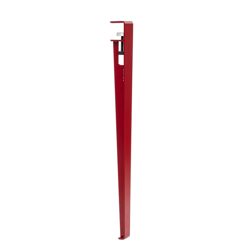 Mobilier - Bureaux - Pied avec fixation étau métal rouge / H 75 cm - Pour créer table & bureau - TIPTOE - Rouge Pourpre - Acier thermolaqué