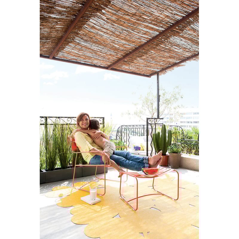 Fermob Surprising Lounger Set armchair footrest rosemary