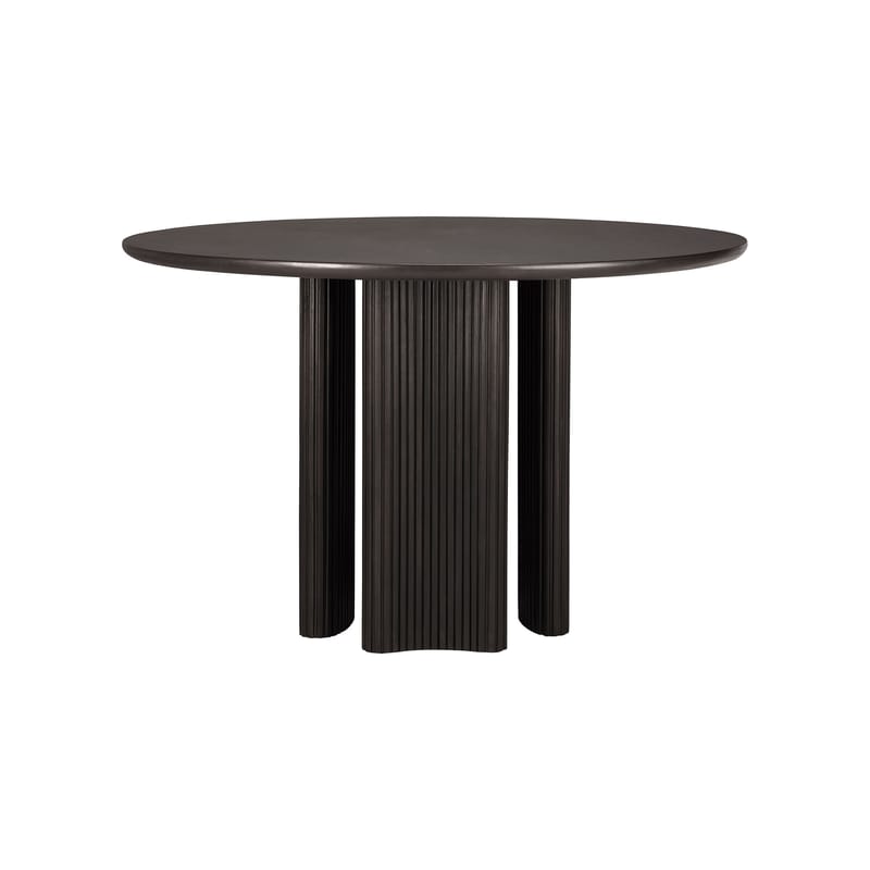 Mobilier - Tables - Table ronde Roller Max bois naturel / Ø 150 cm - 6 personnes / Acajou massif - Ethnicraft - Acajou brun foncé - Acajou massif teinté