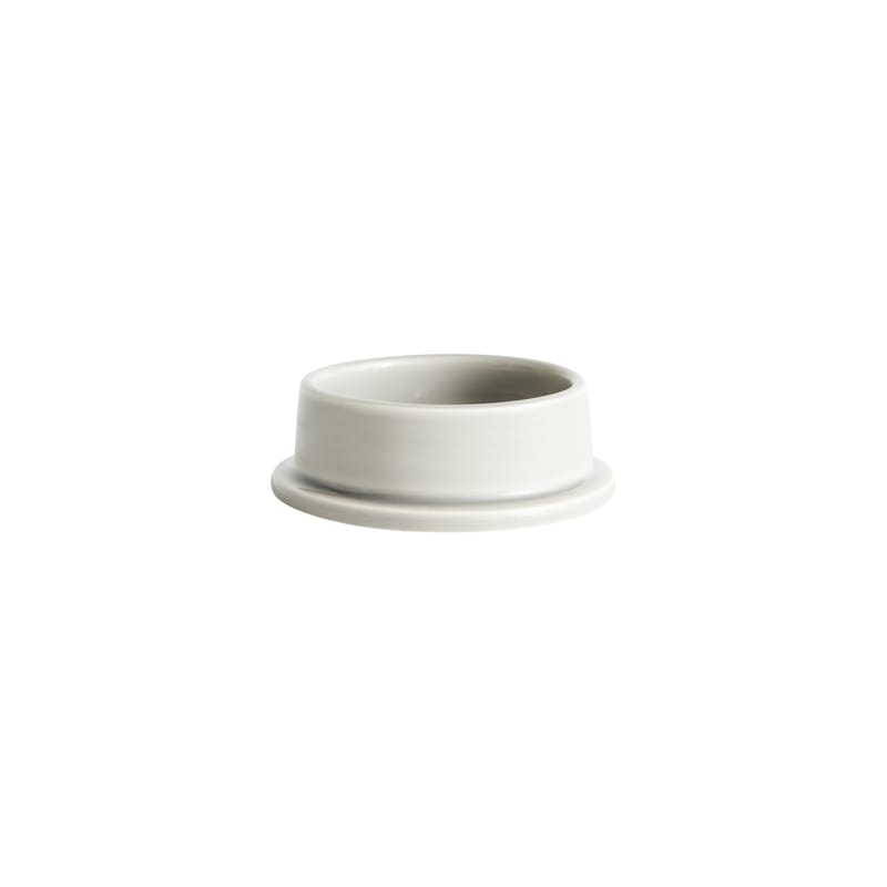 Décoration - Bougeoirs, photophores - Bougeoir Column Small céramique gris / Pour bougie bloc - Ø 10 cm - Hay - Gris clair - Faïence
