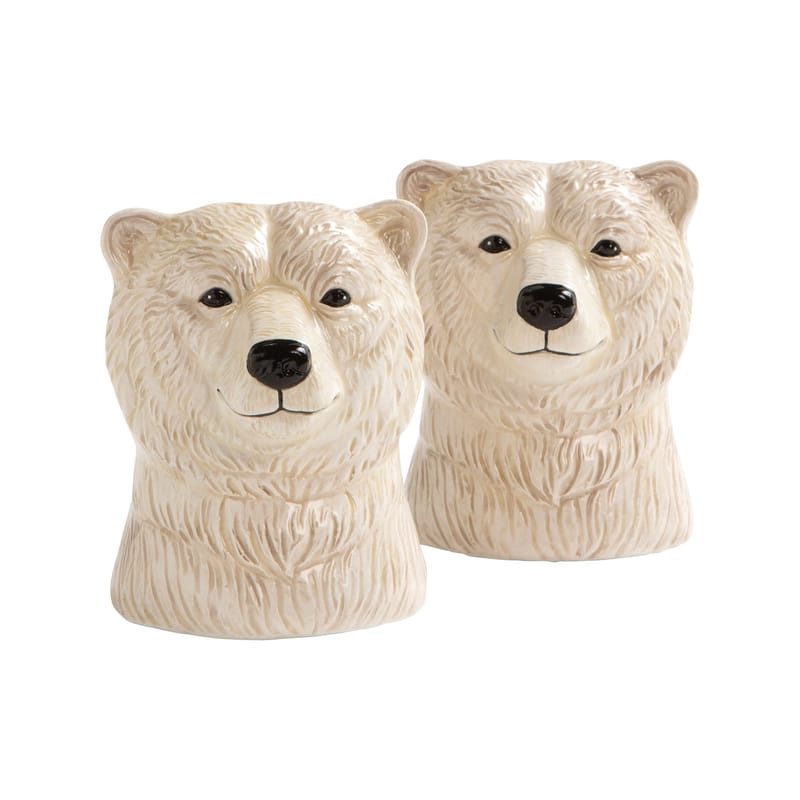 Tavola - Sale, pepe e olio  - Set sale e pepe Polar bear ceramica bianco / Porcellana dipinto a mano - & klevering - bianco / Orso polare - Porcellana
