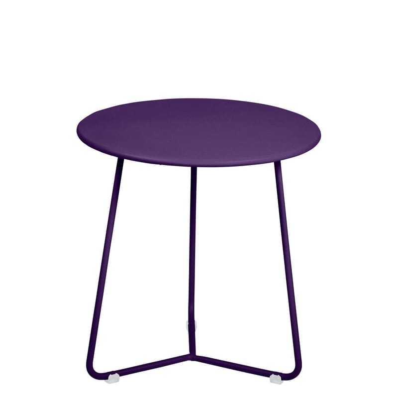 Mobilier - Tables basses - Table d\'appoint Cocotte métal violet / Tabouret - Ø 34 x H 36 cm - Fermob - Aubergine - Acier peint