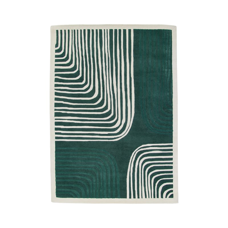 Décoration - Tapis - Tapis Labyrinthe  vert / 170 x 240 cm - Tufté main - Maison Sarah Lavoine - Thé de chine - Coton, Laine