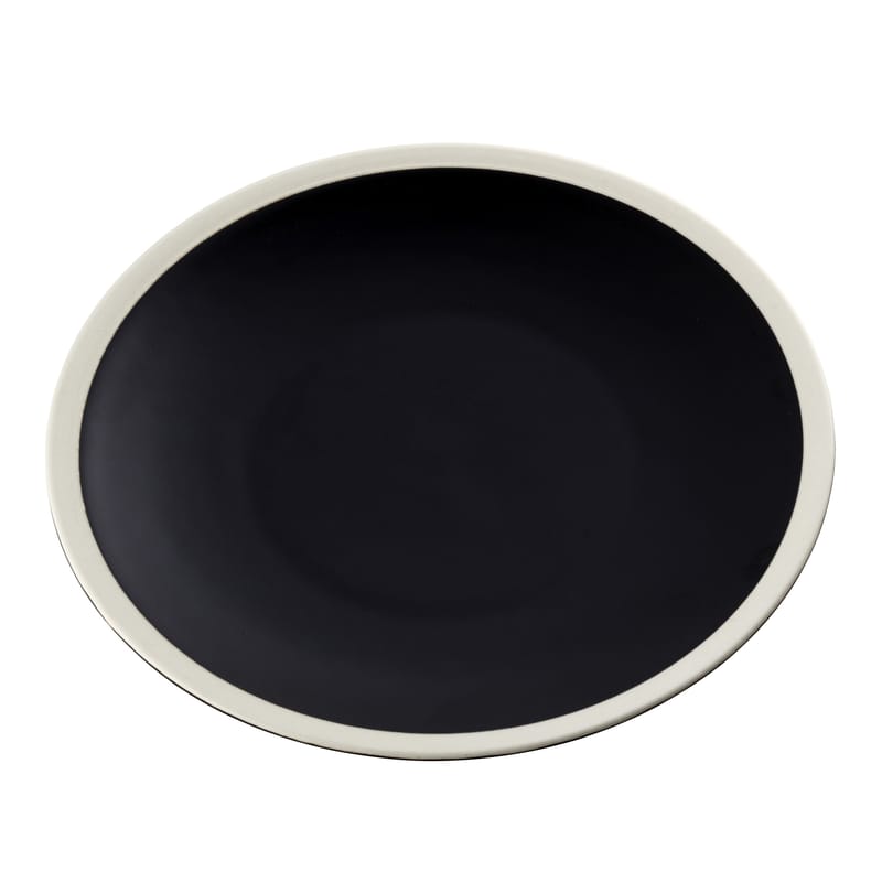Table et cuisine - Assiettes - Assiette Sicilia céramique noir / Ø 26 cm - Maison Sarah Lavoine - Radis noir - Grès peint et émaillé