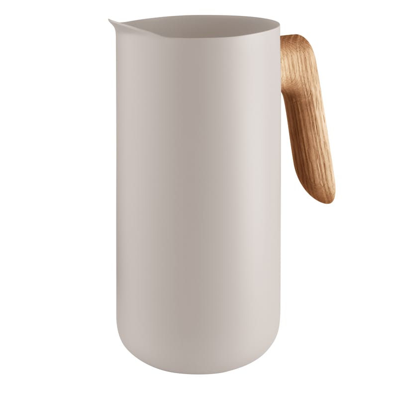 Table et cuisine - Carafes et décanteurs - Carafe Nordic kitchen métal beige / 1,4 L - Acier & bambou - Eva Solo - Beige / Bambou - Acier, Chêne