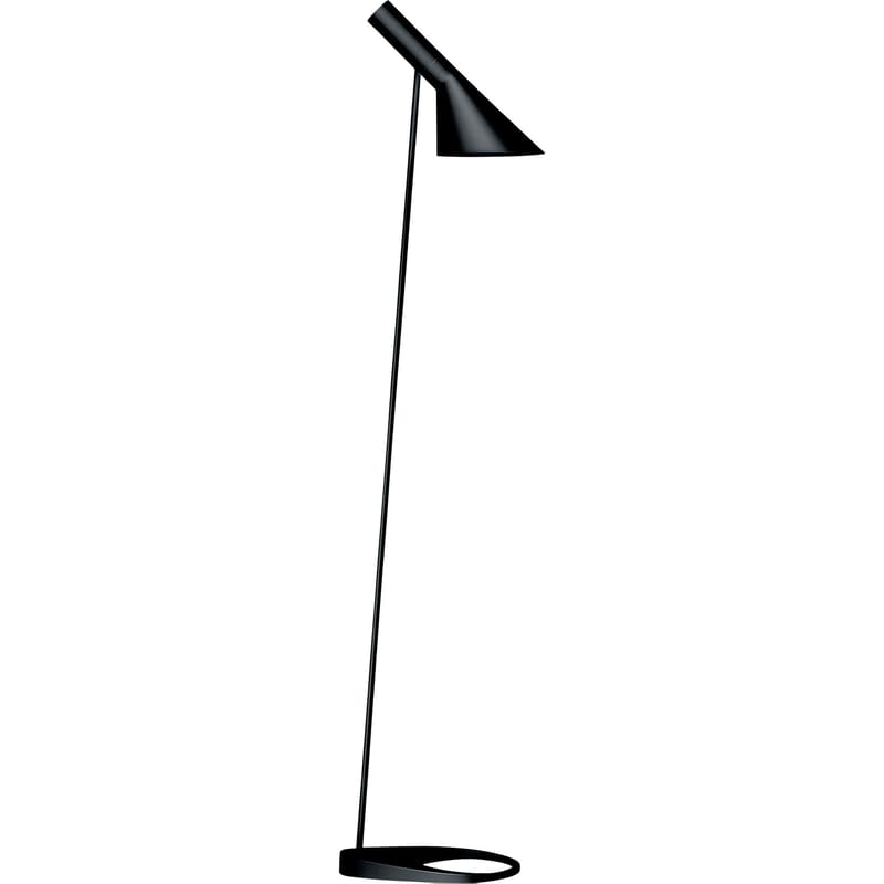 Luminaire - Lampadaires - Lampadaire AJ métal noir / H 130 cm - Arne Jacobsen, 1960  - Louis Poulsen - Noir - Acier, Fonte de zinc