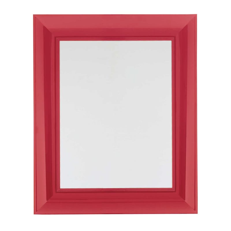 Möbel - Spiegel - Wandspiegel Francois Ghost plastikmaterial rot Groß - 88 x 111 cm - Kartell - Rot - Polykarbonat