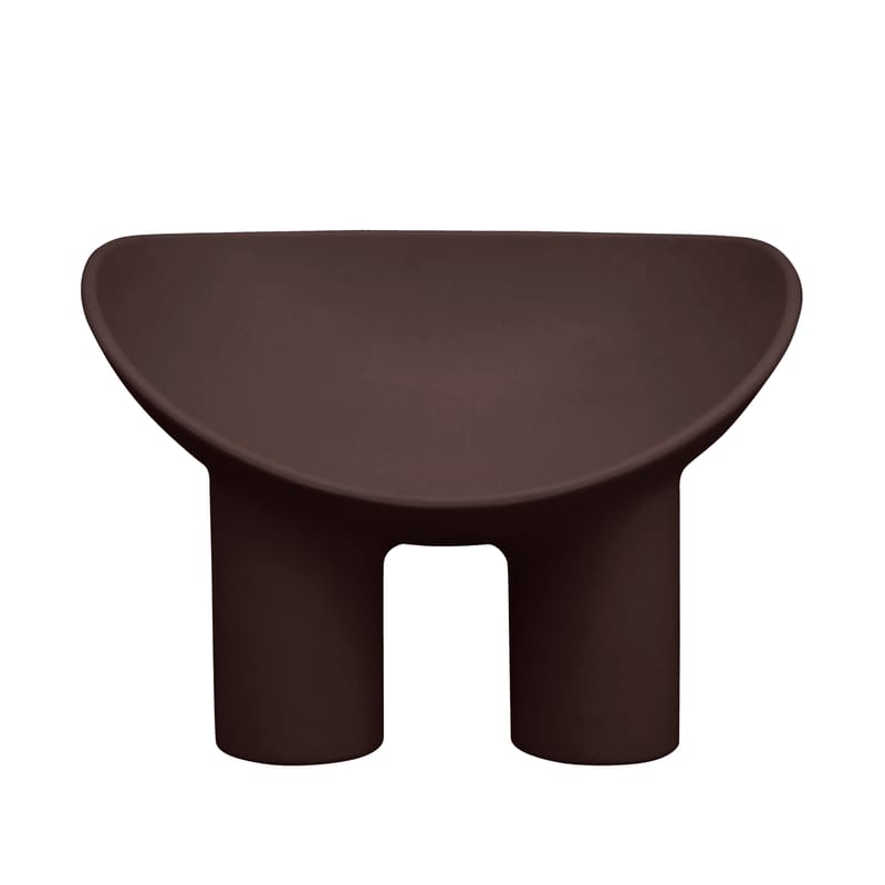 Furniture - Armchairs - Roly Poly Armchair plastic material brown / Polyethylene - Driade - Peat brown - Polythene