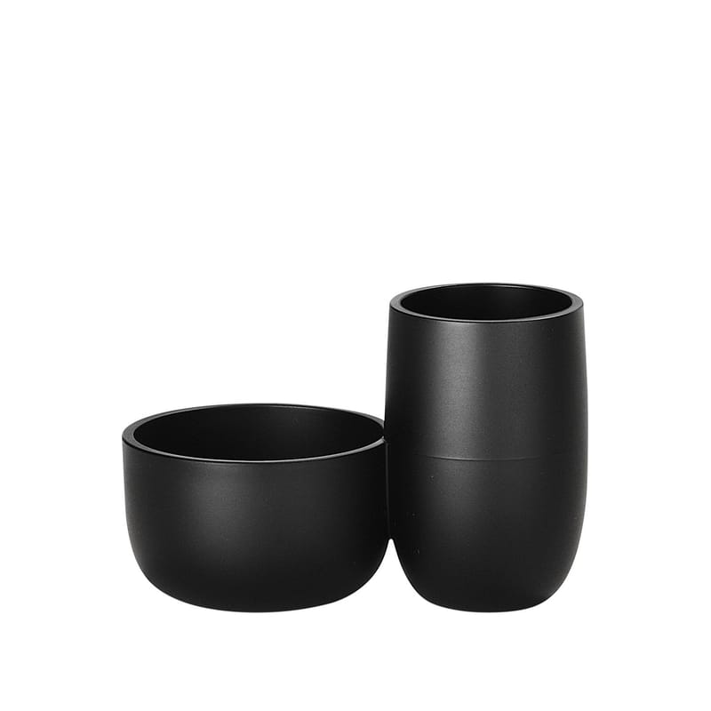 Luminaire - Lampes de table - Bol  plastique noir / Set de 2 - Pour lampe Gaku - Flos - Noir - Polycarbonate