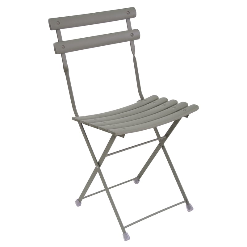 Mobilier - Chaises, fauteuils de salle à manger - Chaise pliante Arc en Ciel métal gris - Emu - Gris - Acier verni