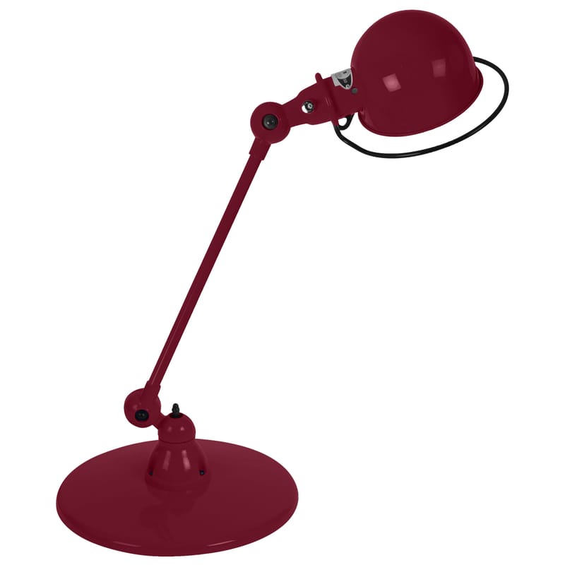 Décoration - Pour les enfants - Lampe de table Loft métal violet / 1 bras - L 60 cm - Jieldé - Bourgogne brillant - Acier inoxydable