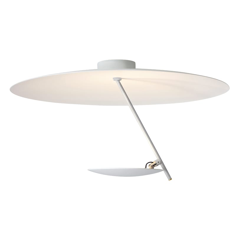 Icônes - Luminaires iconiques  - Plafonnier Lederam C150 métal blanc / LED - Ø 50 cm - Catellani & Smith - Blanc - Aluminium peint